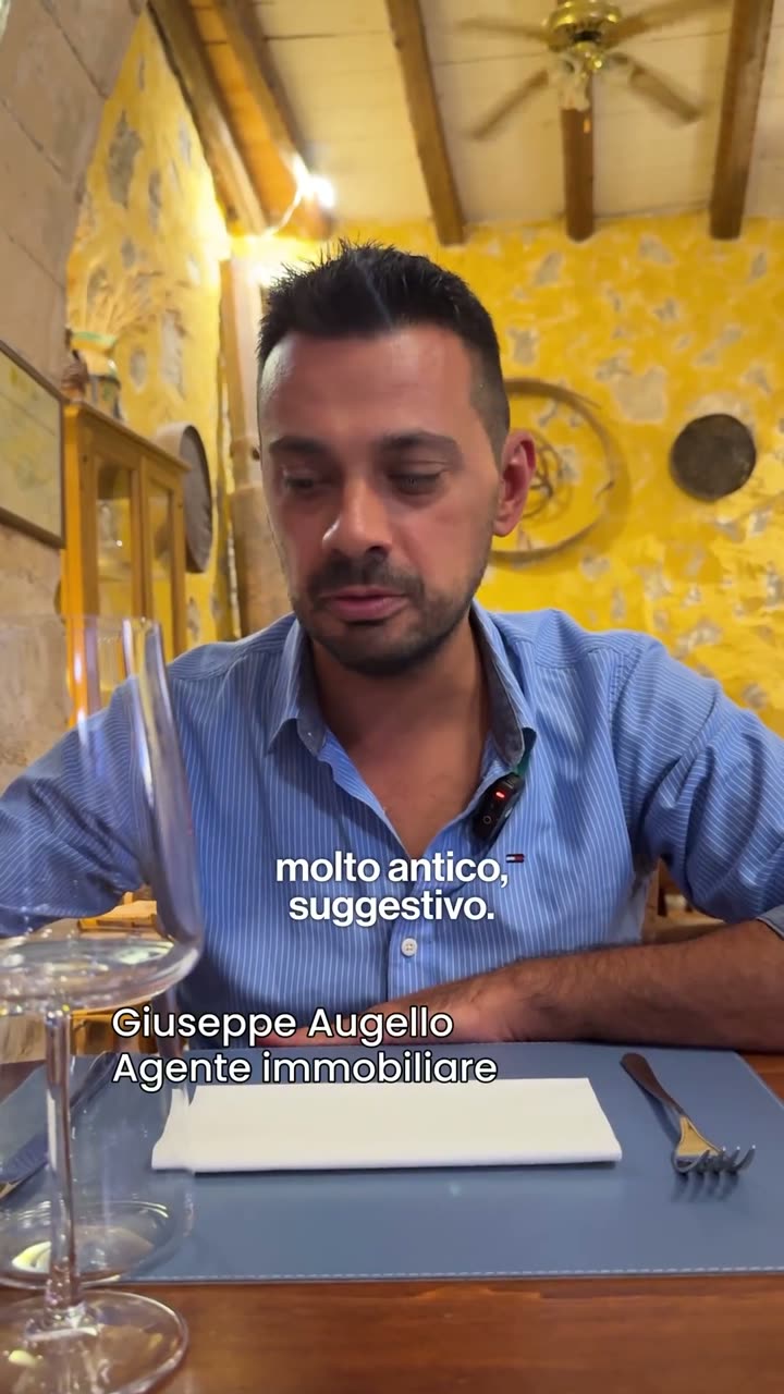 Fotogramma dell'intervista a Giuseppe Augello