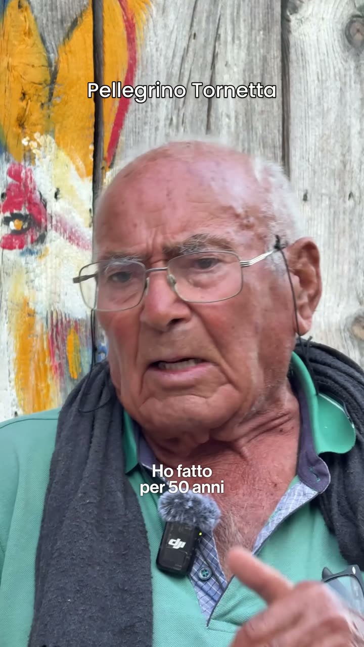 Fotogramma dell'intervista a Pellegrino Tornetta